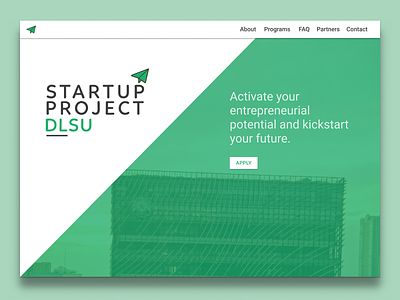 Daily UI 003 | Landing Page daily ui dlsu landing page startup