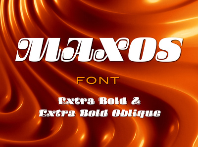 Maxos Font alphabet branding font futuristic heavy lettering logo retro stylized type typeface typography unique unusual vintage