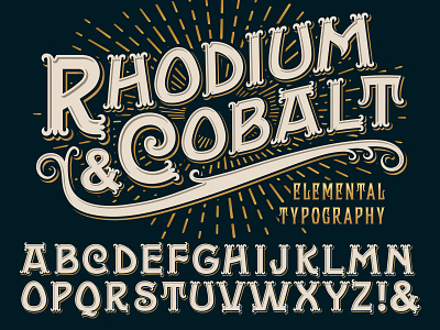 Rhodium & Cobalt Elemental Typography