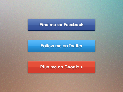 Buttons blue button facebook google gradient orange rounded twitter ui