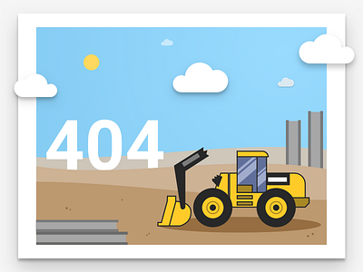 404 404 clouds construction equipment error illustration sketch ui vector art