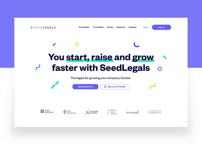 SeedLegals — Homepage after effects animation clean design interaction landingpage product shot purple reiss seedlegals together typography ui ui style uiux ux web webpage webpagedesign