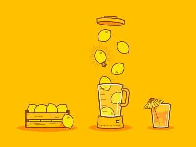 Orange Juice Icons blender crate illustration lemons orange juice