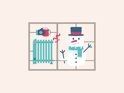 Christmas Survival Kit 02 advent calendar airfix christmas cold festive heat hot chocolate illustration radiator snowman