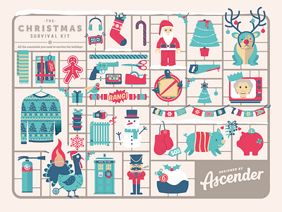Christmas Survival Kit advent calendar airfix chocolate goodness christmas festive free freebie illustration