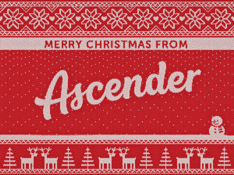 Merry Christmas From Ascender animation christmas christmas jumper festive illustration knitwear