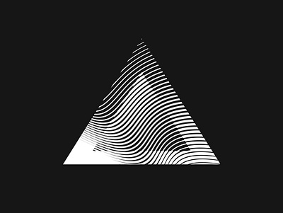 Wave Triangle geometic mark minimal triangle wave wave logo