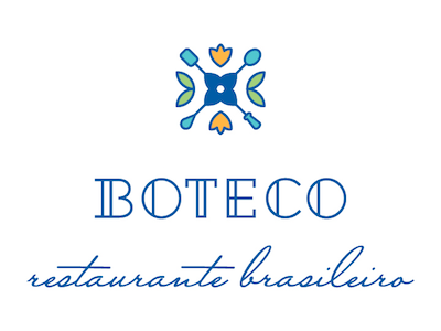 Brazilian restaurant identity art deco blue branding brazil food hospitality identity logo restaurant