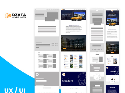 Website UX/UI Design for Dzata Cement Ltd graphic design ui ux design website uxui design