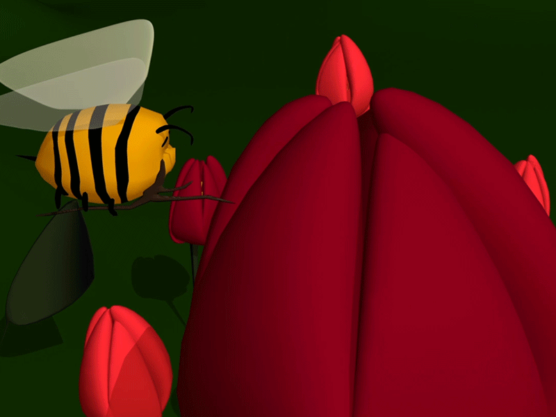 The Bumbling Bee 3d animation bee bumbling cute flowers maya narrative