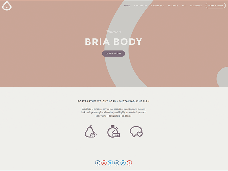 Bria Body – Website briabody design health mother ui web