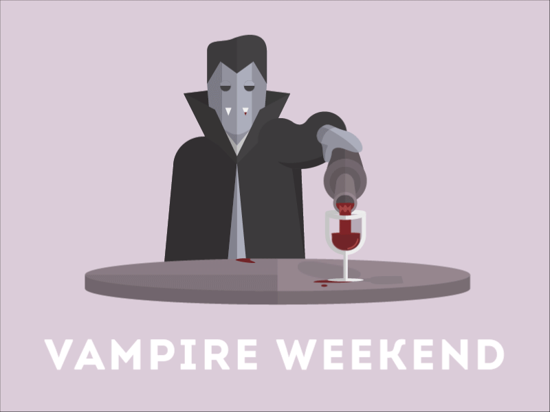 Vampire Weekend animation design gif illustration literal band poster pour vampire vampireweekend wine