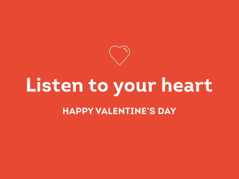 Listen To Your Heart animation gif heart listen love valentine valentines valentines day