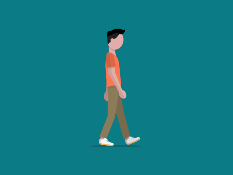 Walking animation motion graphics slow strut walk walking walking cycle