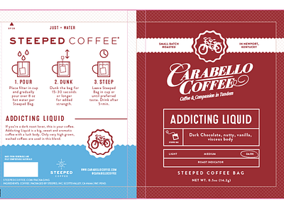 Steeped Coffee Packaging Progress branding coffee design packaging packaging design typography