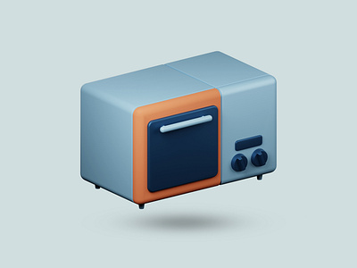 Modern oven 3d icon