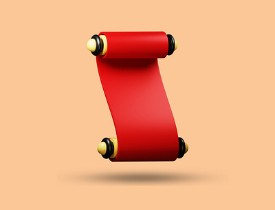 Chinese minimalist 3d lantern icon. 3d app clean cute graphic design lamp lantern modern ui
