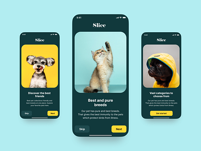 Pet Shop App - On boarding Screens UI / UX app app design app design for pet app design green app for pet design design for bet shop graphic design green yellow app on boarding pet pet buyying pet care pet shop shop shop design shop for pet app ui ui design ux