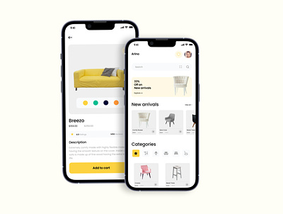 Furniture Store App UI Design app design dribble design ecom app figma design furniture app graphic design trending design on dribbble ui ux viral designs