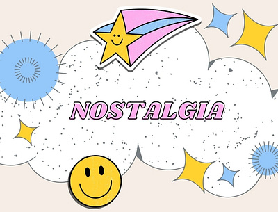 Nostalgia bold colorful design graphic design nostalgia retro sticker
