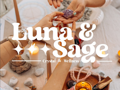 Luna and Sage | Crystal & Wellness branding crystal design graphic design logo luna and sage wellness