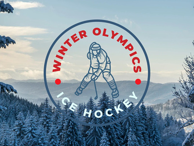 Winter Olympics | Ice Hockey badge design graphic design hockey ice hockey olympics winter winter olympics