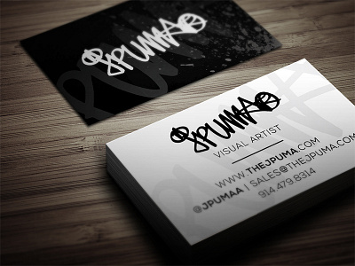 The Jpuma - Businaness Cards art black and white business business cards cards graffiti