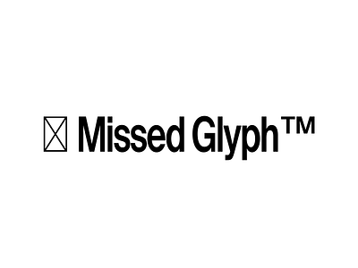 Missed Glyph graphic design logo typography