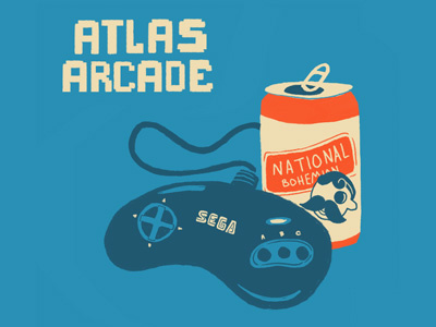 Atlas Arcade illustration sega video games