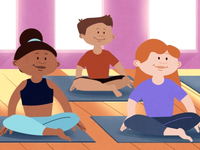 Yoga 2d after effects animation character yoga