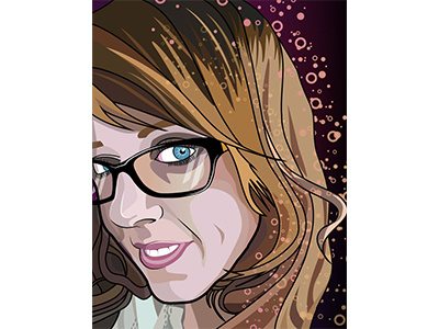 Laura - vector portrait digital illustrator portrait vector