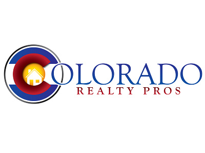 Colorado Realty Pros logo colorado flag homes logo real estate