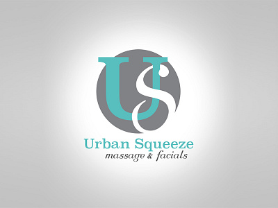 Urban Squeeze Logo facial logo massage spa typography urban
