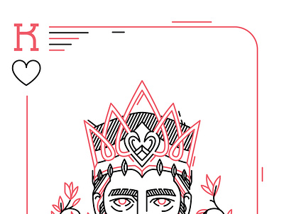 The King of Hearts design illustration vector