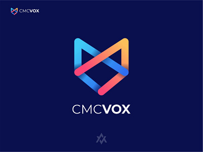 CMC VOX branding colorful gradient logo graphic design icon illustration letter logo logo minimalist modern motion graphics simple vector vox