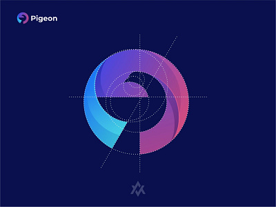 Pigeon animal bird branding dove gradient logo graphic design icon logo pigeon vector visual identity