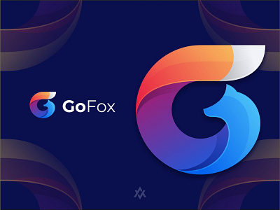 GoFox app best logo 2022 branding colorful fox go gradient logo graphic design icon logo logo inspirations modern ui vector visual identity