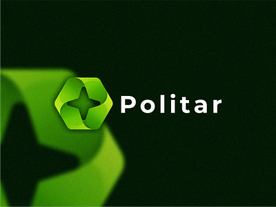 Politar Logo colorful company corporate gradient logo icon logo logo inspiration modern politar polygon star tech technology