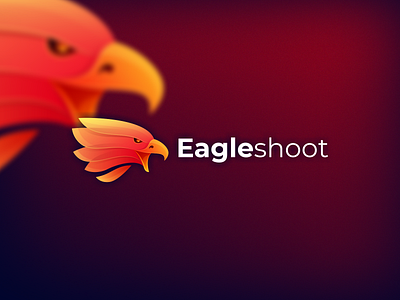 EagleShoot Logo app brand identity branding colorful eagle eagle logo fly gradient logo graphic design icon logo modern orange techology vector visual identity