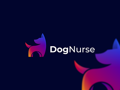 Dog Nurse animal app brand identity branding colorful digital dog geometric gradient logo graphic design icon logo minimalist modern motion graphics packaging technology vector visual identity