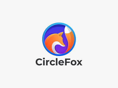 CircleFox Logo animal app logo brand brand identity branding colorful digital fox geometric gradient logo graphic design icon illustration logo minimalist modern packaging vector visual identity