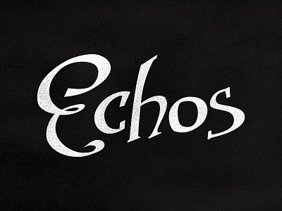 Echos - Lettering black curves font handwriting lettering typography