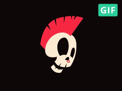 Echos - Dynamic Branding [GIF] branding gif logo music rock skull