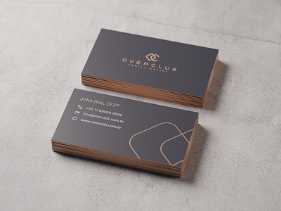 OverClub - Business Card 3d branding card logo stationery typography
