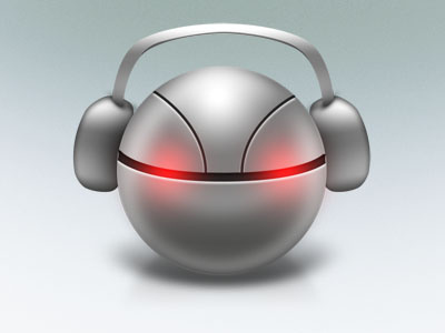 Audio Icon audio icon robot silver ui