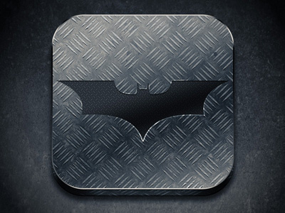 BatIcon bat batman icon ios ipad iphone iron metal steel