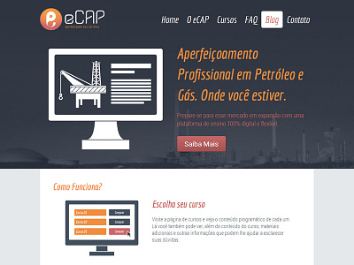 eCAP (Website Layout) design gas illustration layout oil vector web webdesign