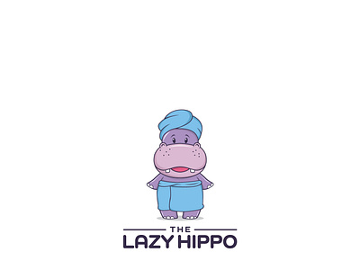 Lazy Hippo Logo Design