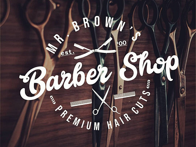 Mr. Browns Barber Shop Logo Concept art artwork branding design graphic design illustration logo vector