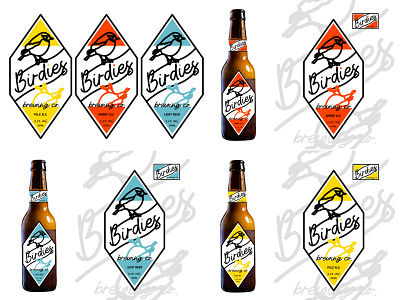 Birdies Brewing Co. art artwork branding design drawing graphic design illustration logo vector